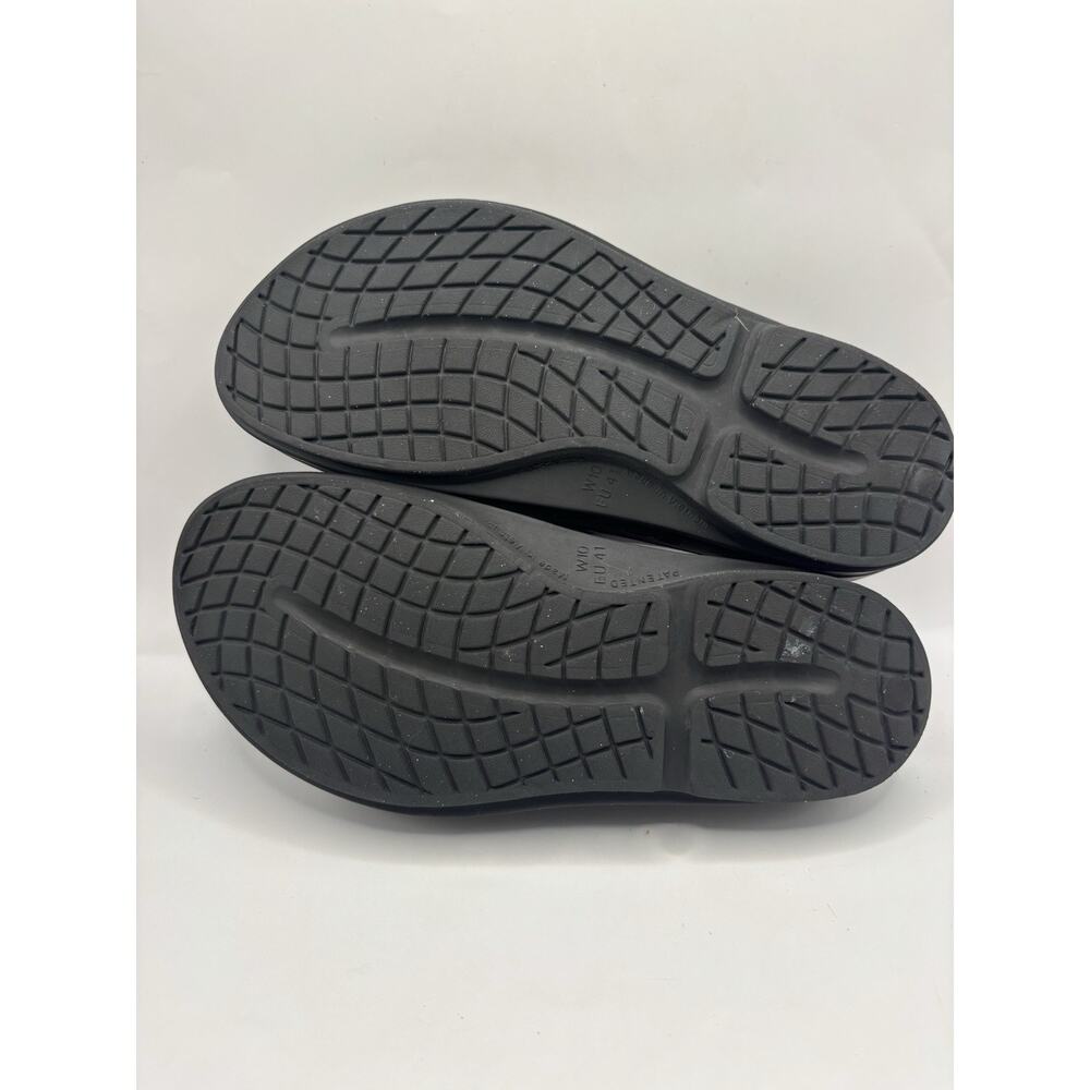 OOFOS OOmega Oolala Luxe Iridescent Blue Sandals Women Size 10 - Picture 8 of 9